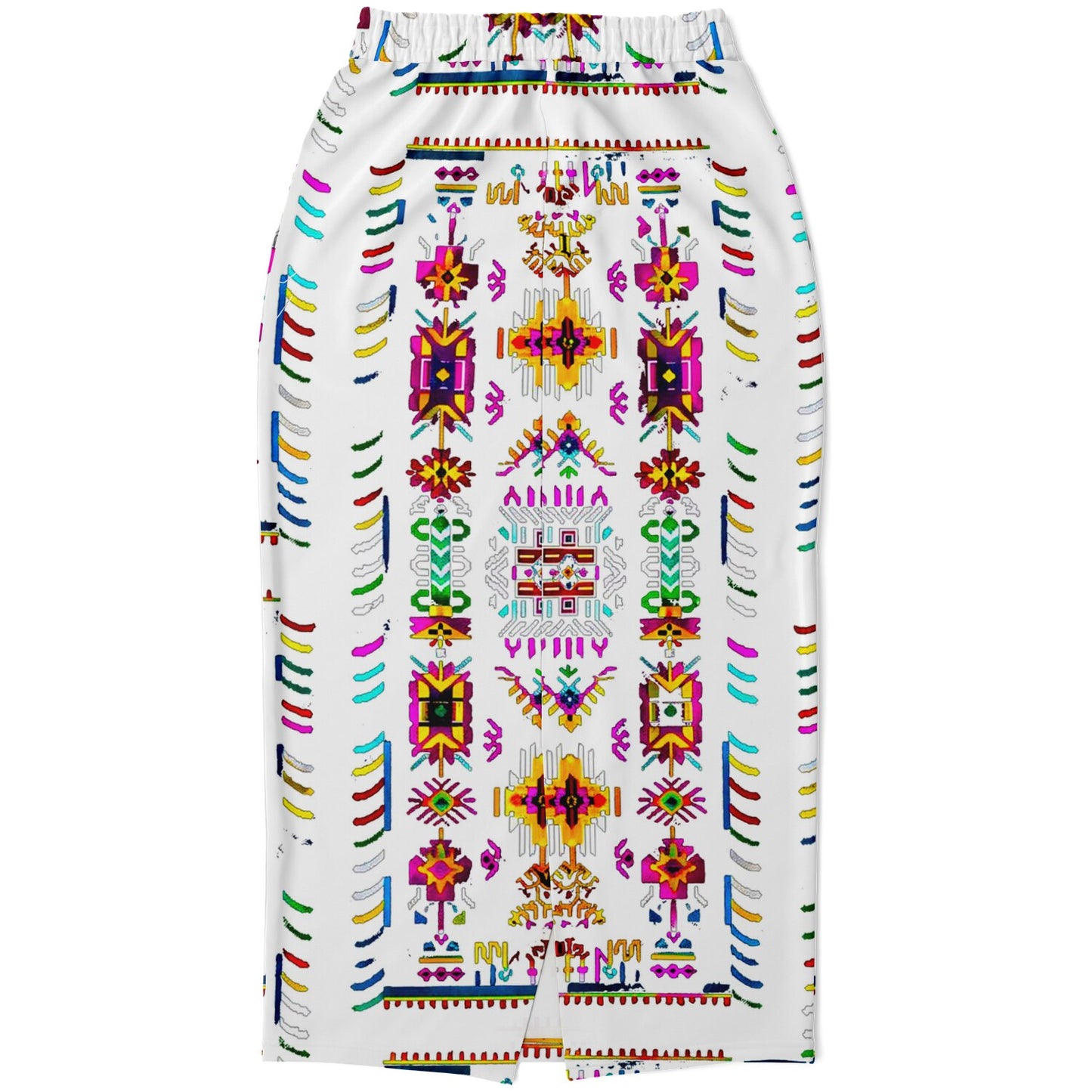 We Are Israel Tribal Fusion Fashion Long Pocket Skirt White