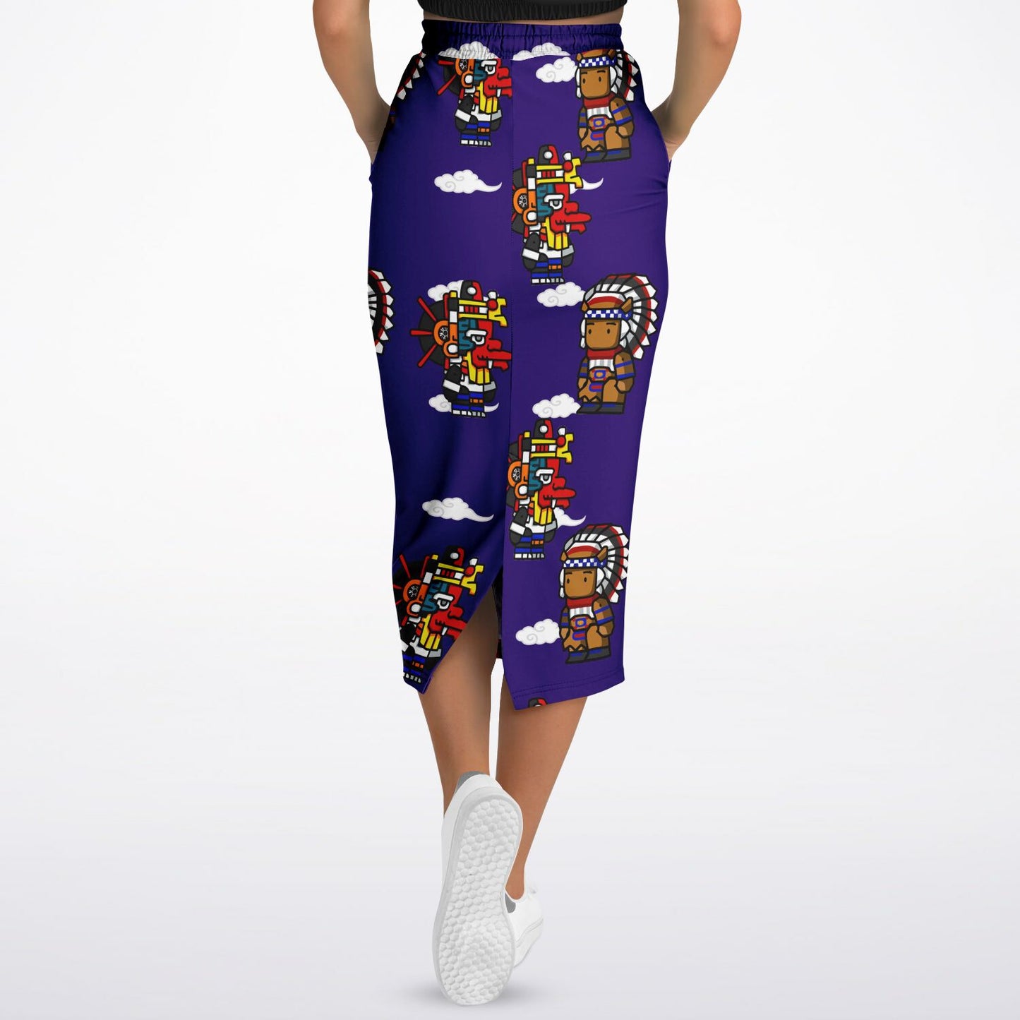 Northern Kingdom 10 Tribesmen Fashion Long Pocket Skirt Royal Purple