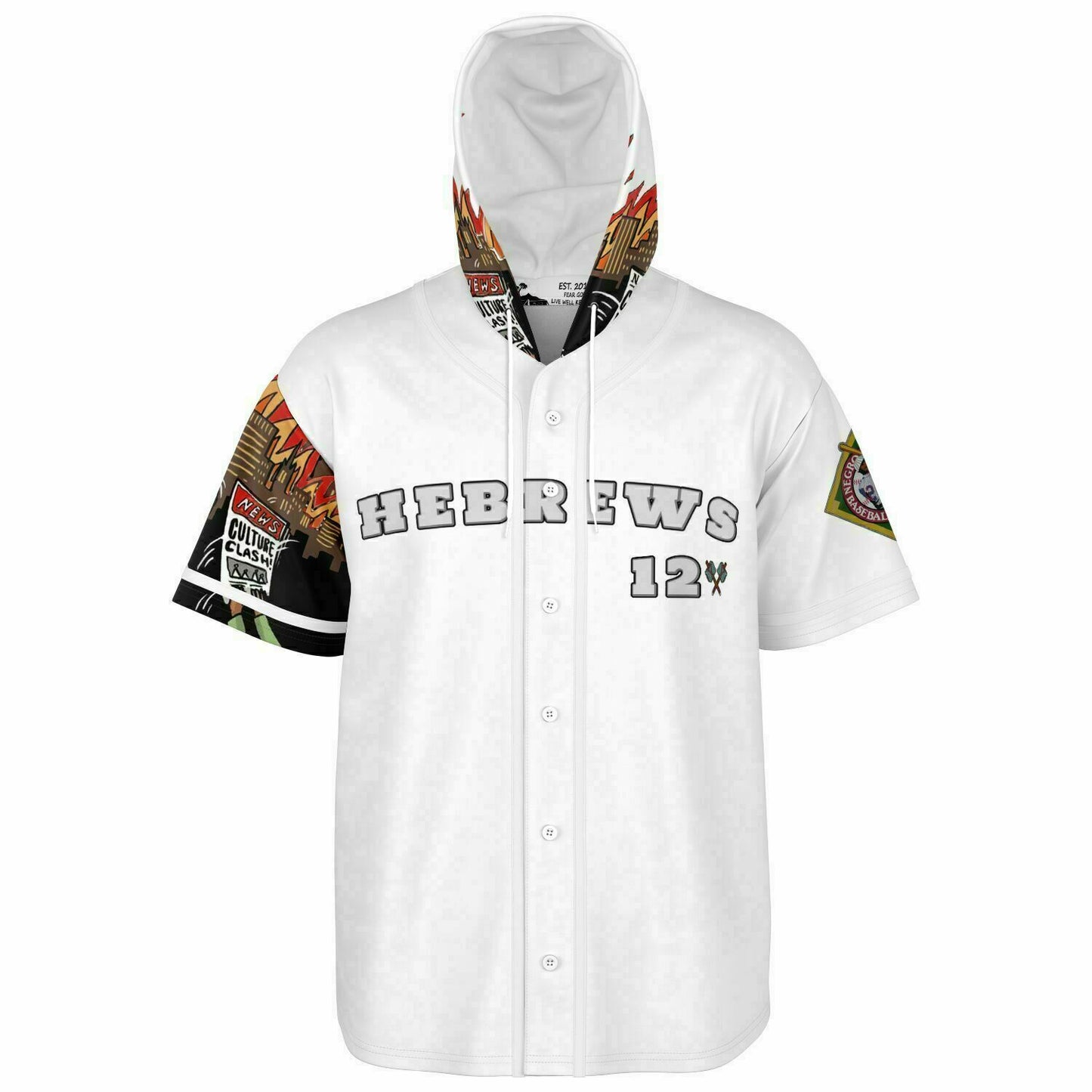 House Of Joseph Co News Flash Hooded Baseball Jersey