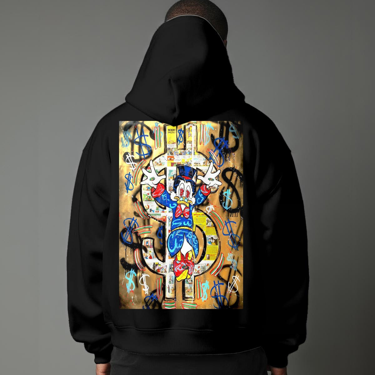 Money Money Money Pullover Hoodie with Micro-Fleece Lining|DTF
