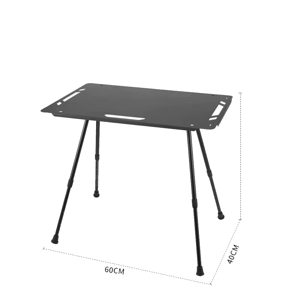 NOMAD OUTDOOR SUPPLY-Cross-Border Outdoor Portable Foldable Tactical Table Lightweight Aluminum Alloy Camping BBQ Table Panel Wood Style