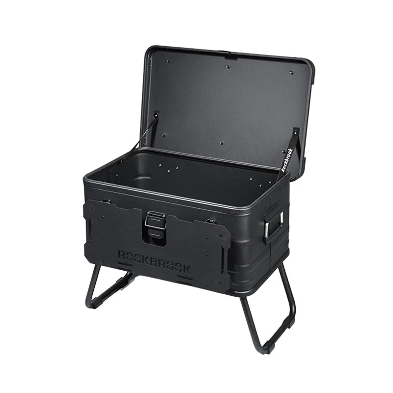 NOMAD OUTDOOR SUPPLY-Outdoor Camp Coffee Table Small Black Multifunctional Square Design Nesting Foldable Smart Luxury Aluminum
