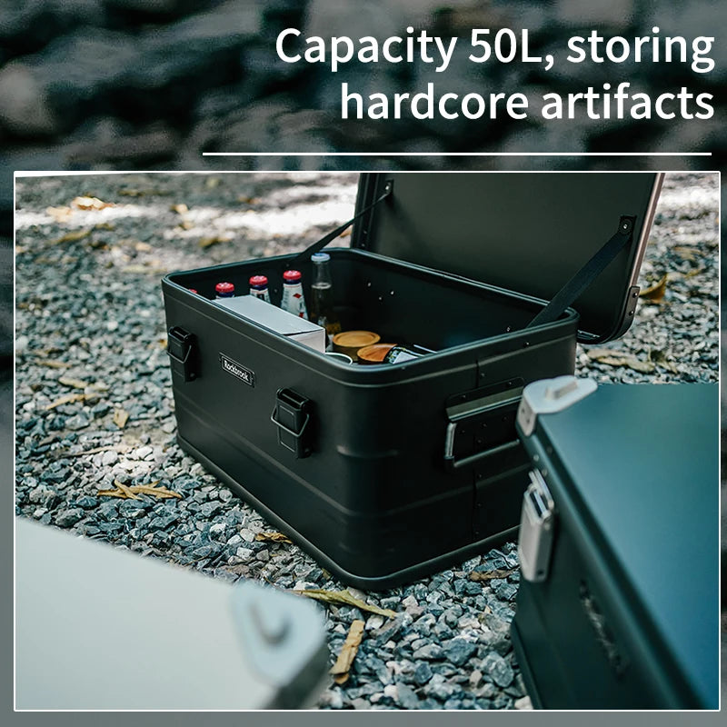 NOMAD OUTDOOR SUPPLY-N40 50L for Rockbrook Weatherproof Aluminium Tool Box Portable for Motorcycle Storage Outdoor Camping Kitchen Coffee Storage