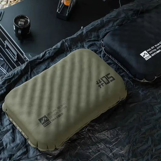 NOMAD OUTDOOR SUPPLY-Outdoor Camping Inflatable Pillow Foldable Portable Ultra-light Air Pillow, Comfortable Sleep Pillow with Neck Support