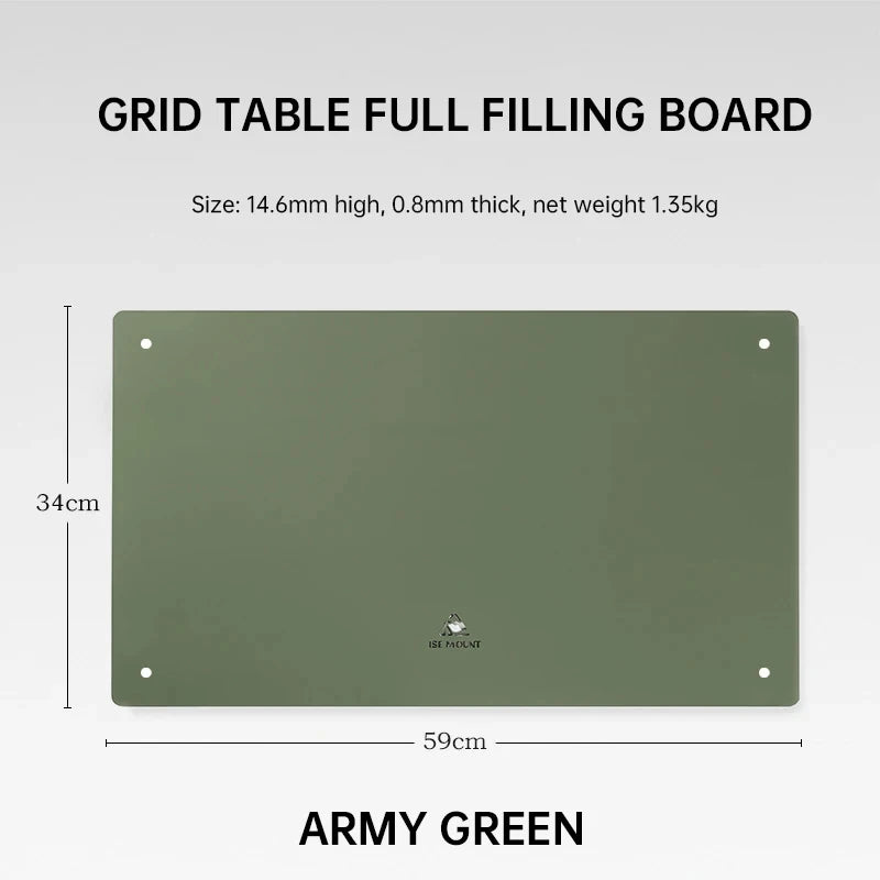 NOMAD OUTDOOR SUPPLY-Multi Functional Folding Table, Stacked Storage Rack, Camping Picnic Table  Iron Mesh Table With Table Cover
