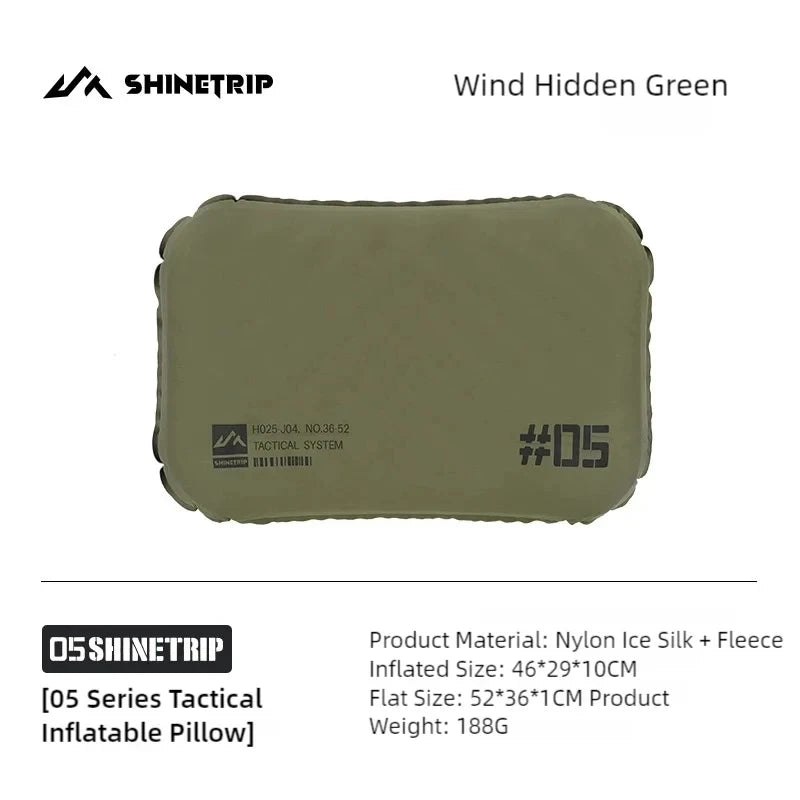 NOMAD OUTDOOR SUPPLY-Outdoor Camping Inflatable Pillow Foldable Portable Ultra-light Air Pillow, Comfortable Sleep Pillow with Neck Support