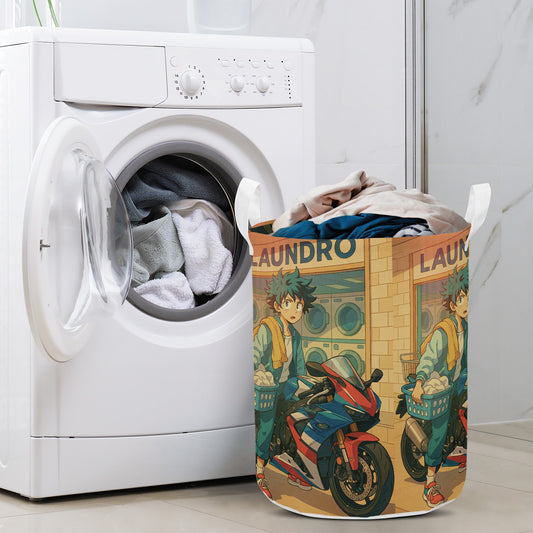 Comic Laundro Vintage Comics Round Laundry Basket
