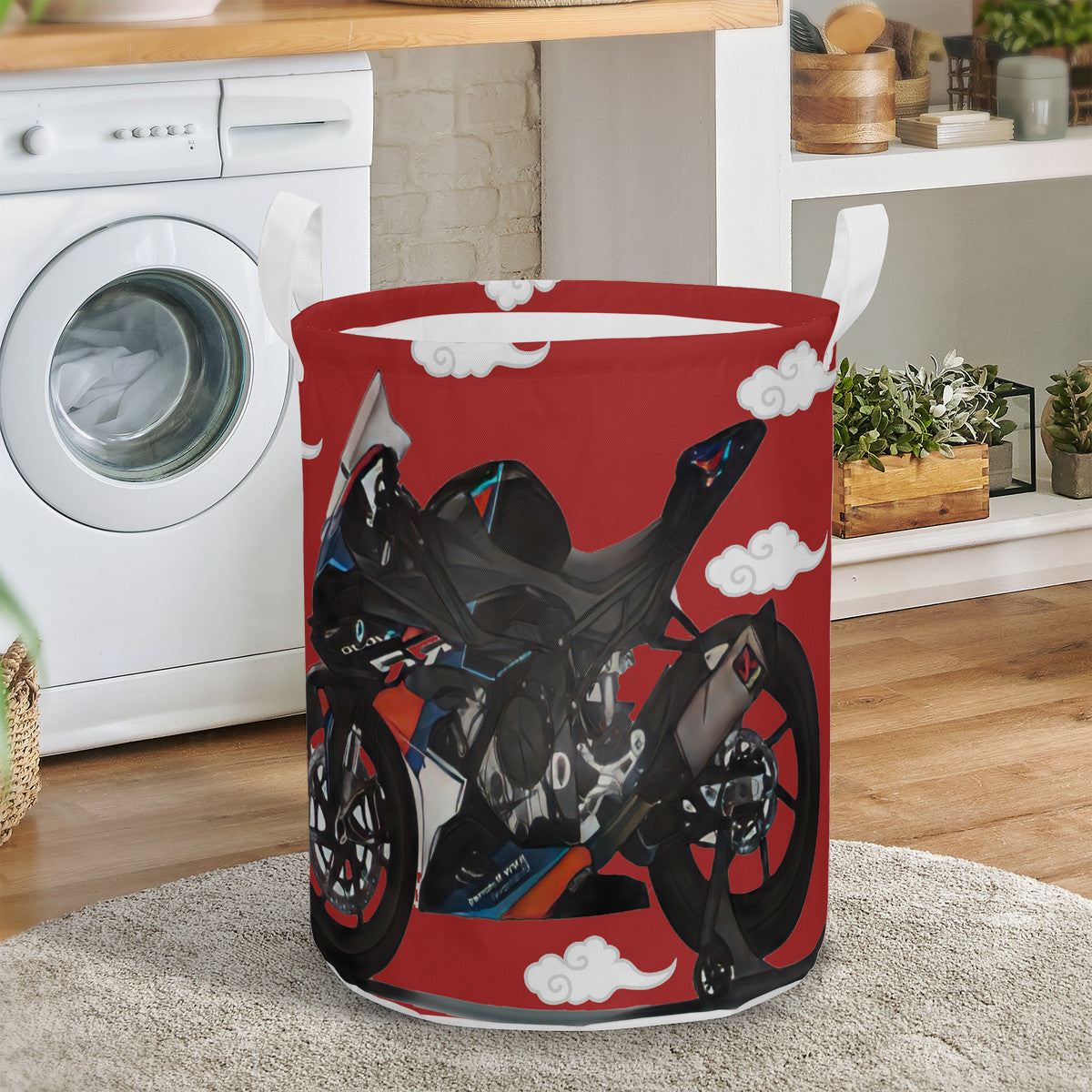 Sport Bike Super Sport Motorcycle S1000RR Round Laundry Basket