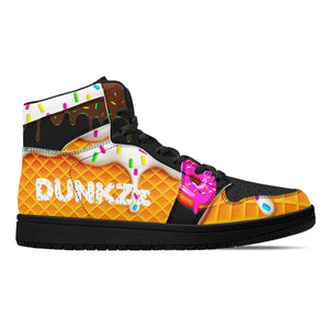 Dunkin Sneakers Leather Sneakers - Black Bottom