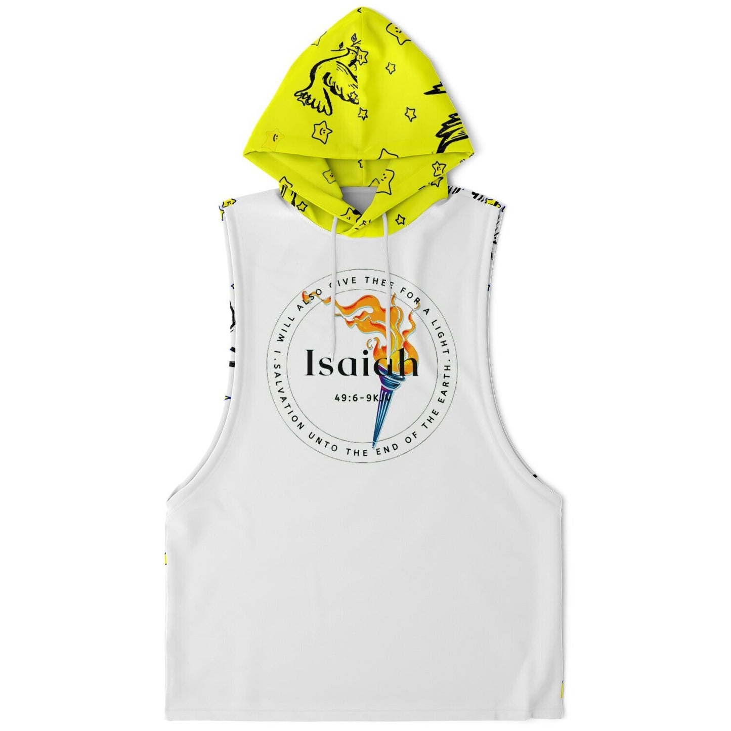 Isaiah Be The Light T-shirt Gift For Him For Her Fashion Drop Armhole White Hoodie