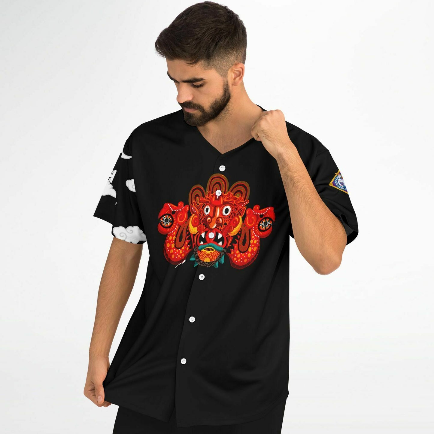 Hebrew Top 10 Baseball Jersey Classic Black