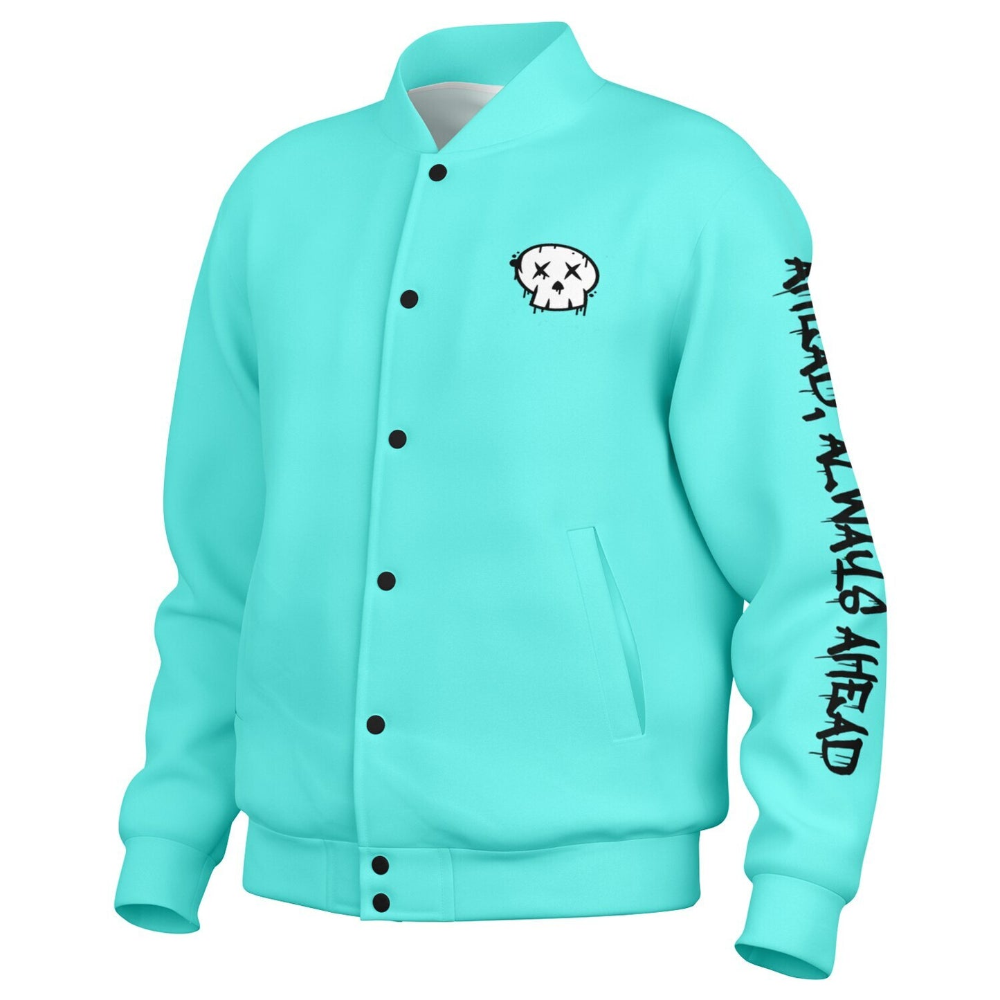 Catch The Leader Teal Baseball Jacket