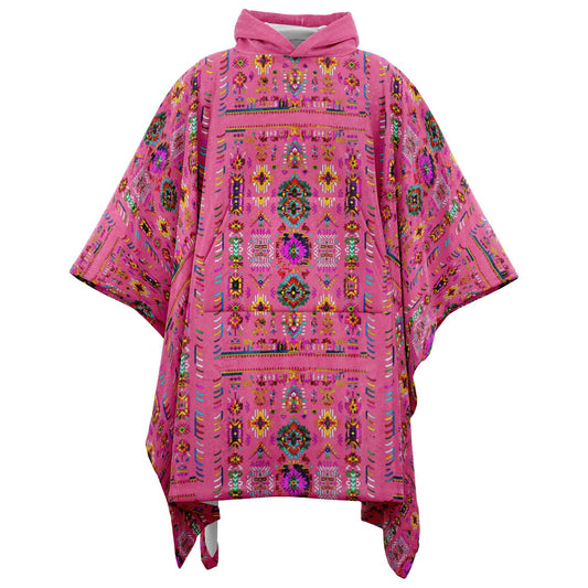 Northern Kingdom Sequence Rose' Flannel Blanket Poncho