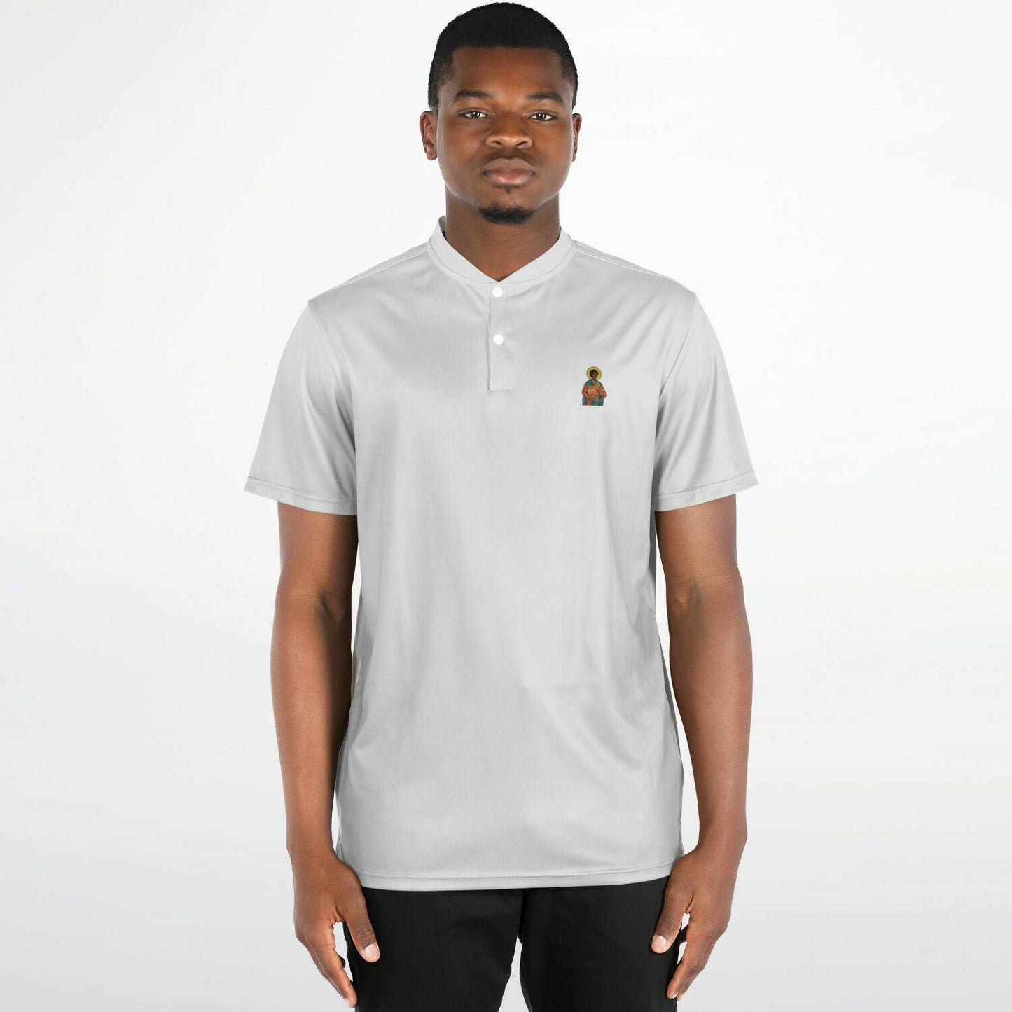 Grey Saint Matthew Blade Collar Polo Shirt
