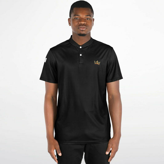 Black Blade Collar Polo Shirt