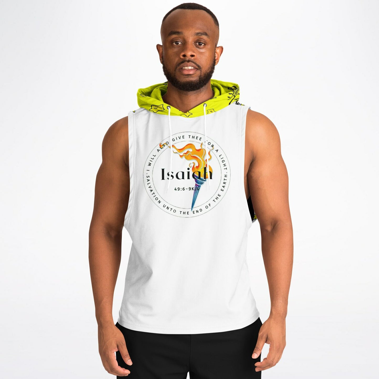 Isaiah Be The Light T-shirt Gift For Him For Her Fashion Drop Armhole White Hoodie