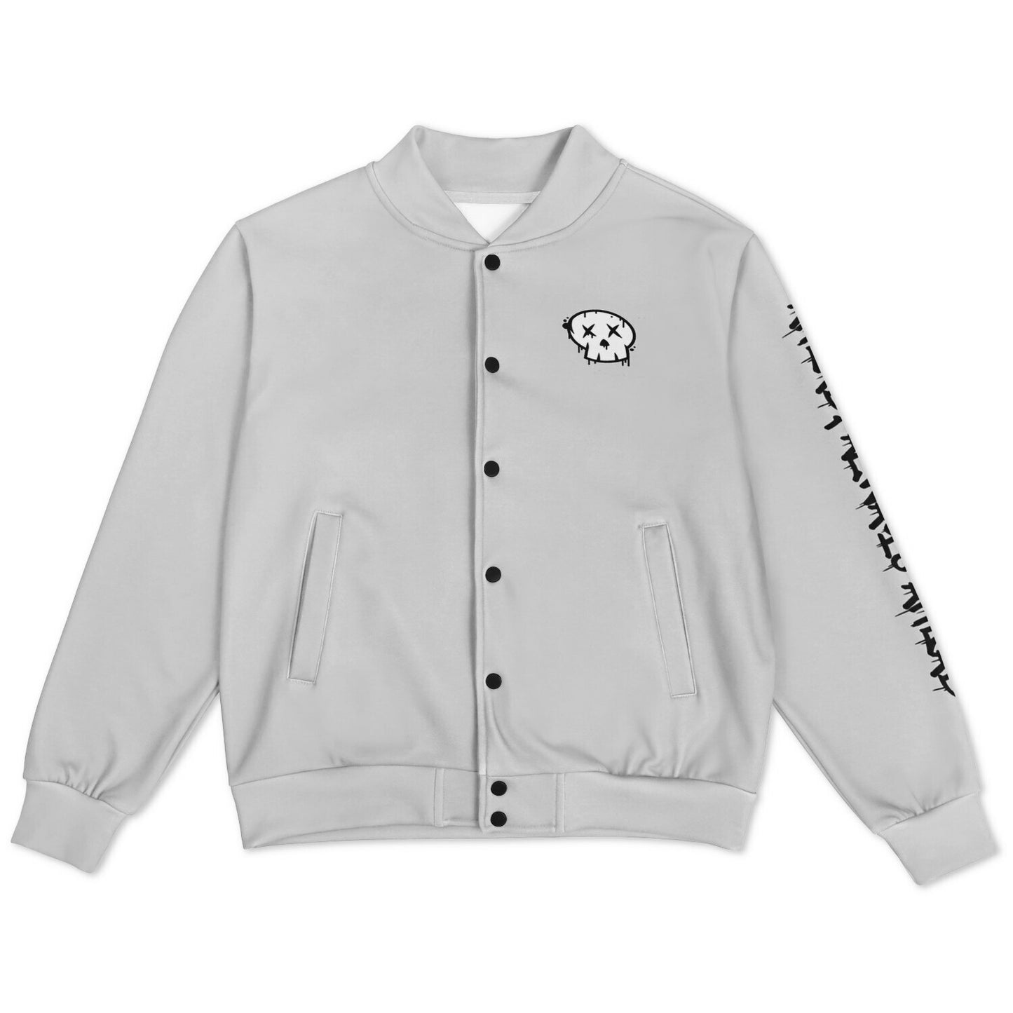 Catch The Leader Gray Baseball Jacket