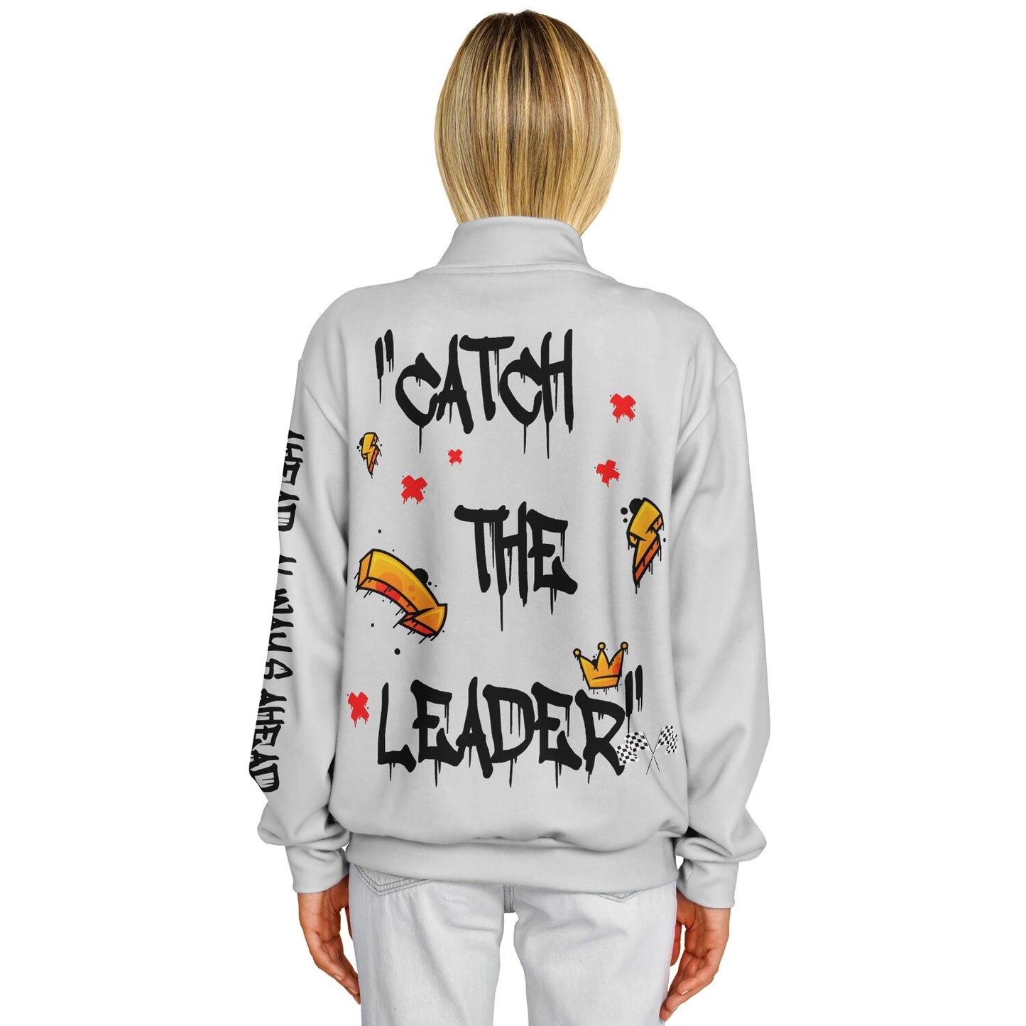 Catch The Leader Gray Baseball Jacket
