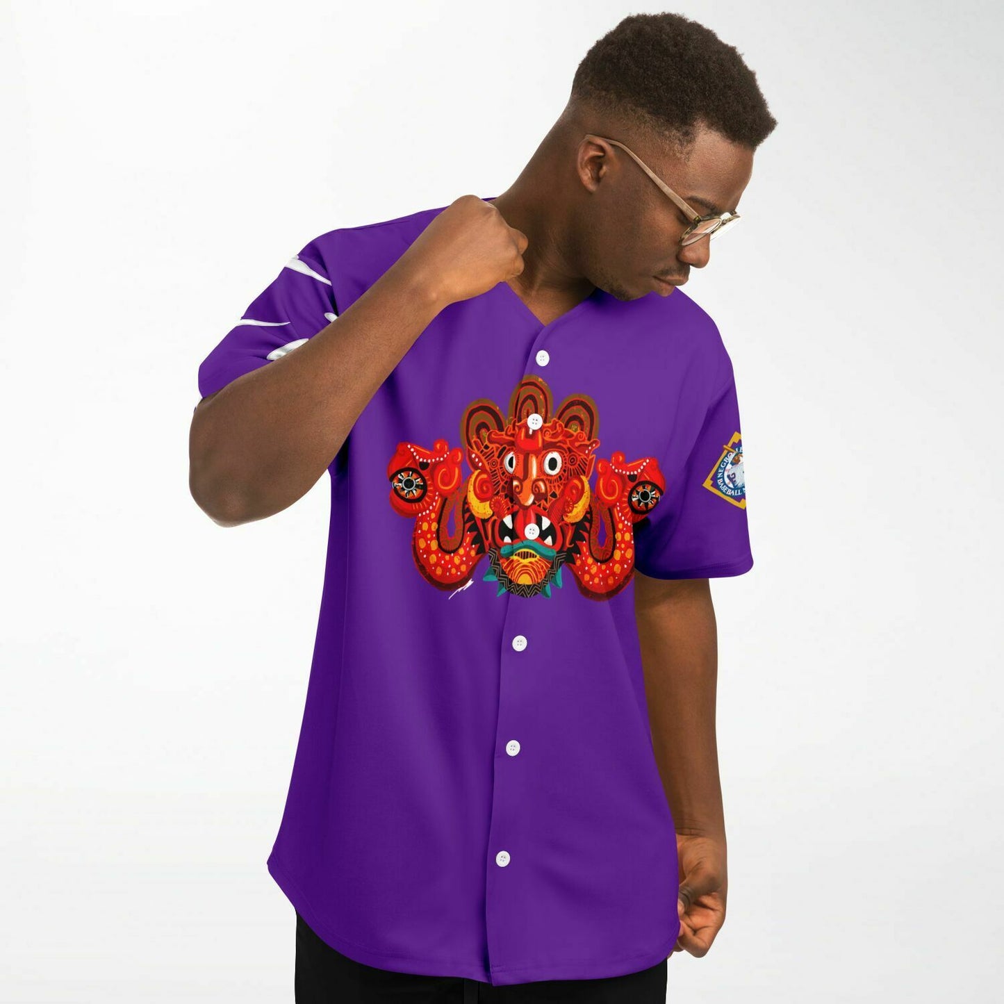 Hebrew Top 10 Baseball Jersey Classic Royal Purple