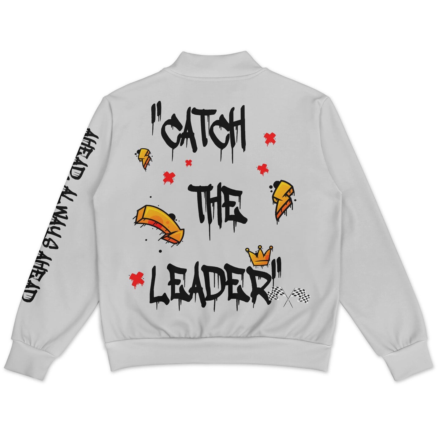 Catch The Leader Gray Baseball Jacket