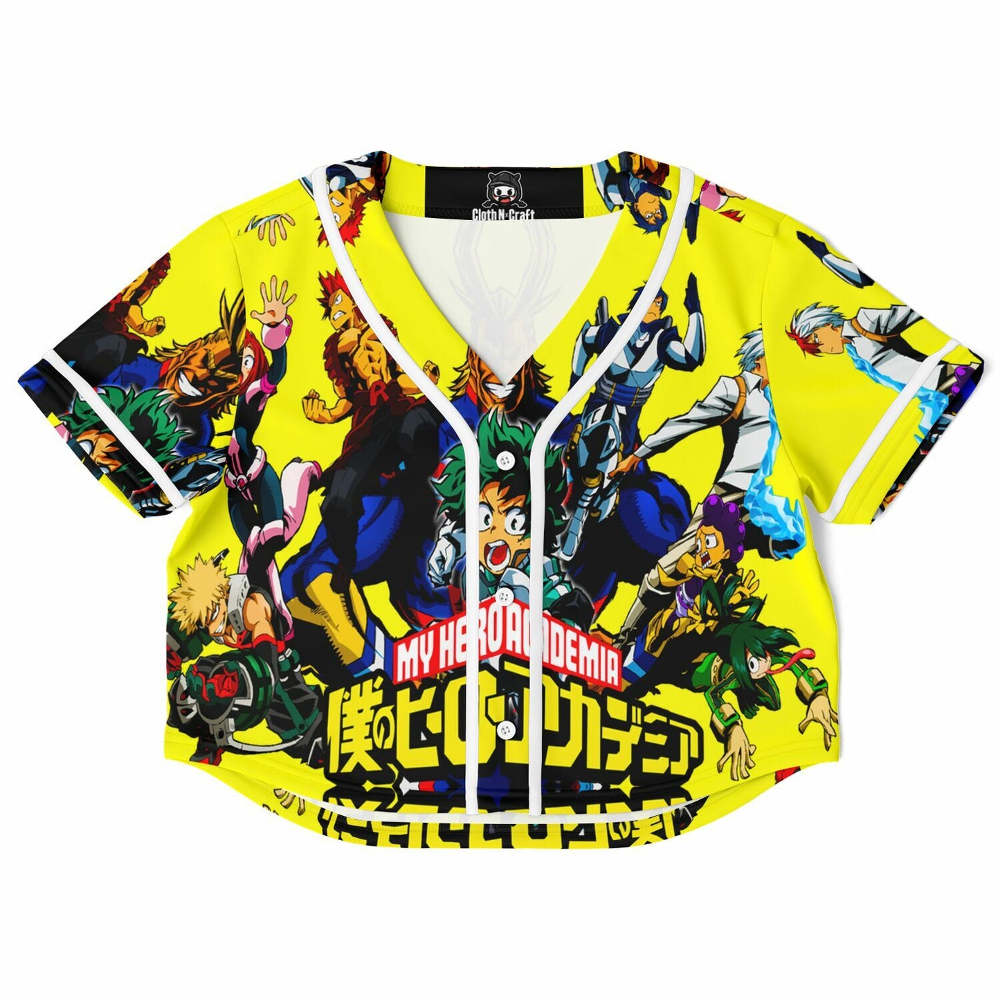 MHA Super Hero Anime Cropped Baseball Jersey