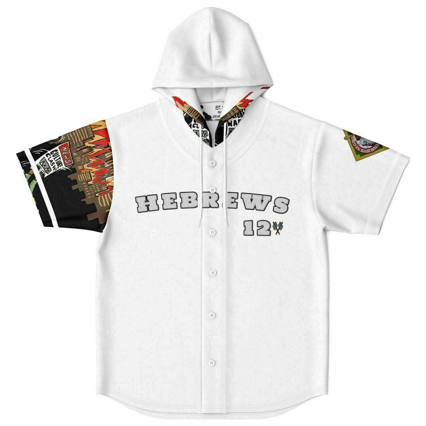 House Of Joseph Co News Flash Hooded Baseball Jersey