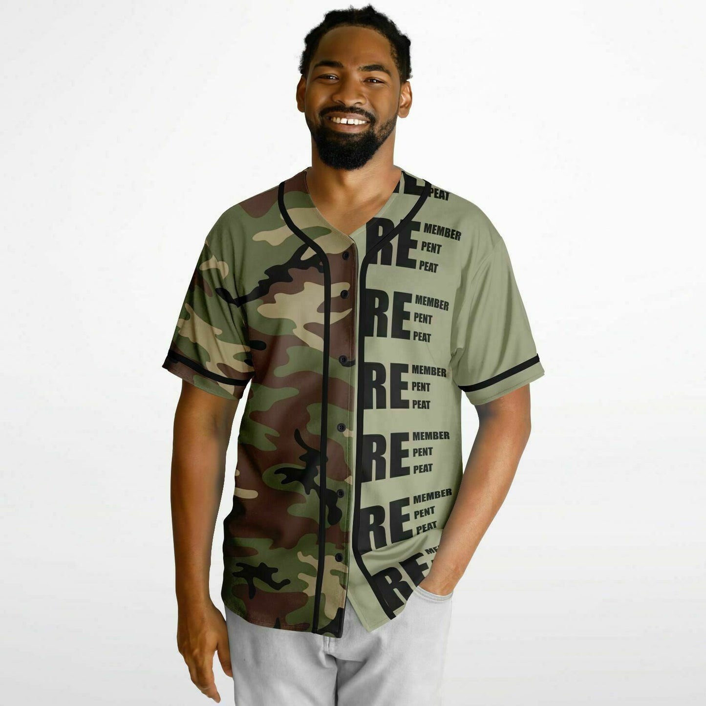 Camo Reversible Baseball Jersey - AOP