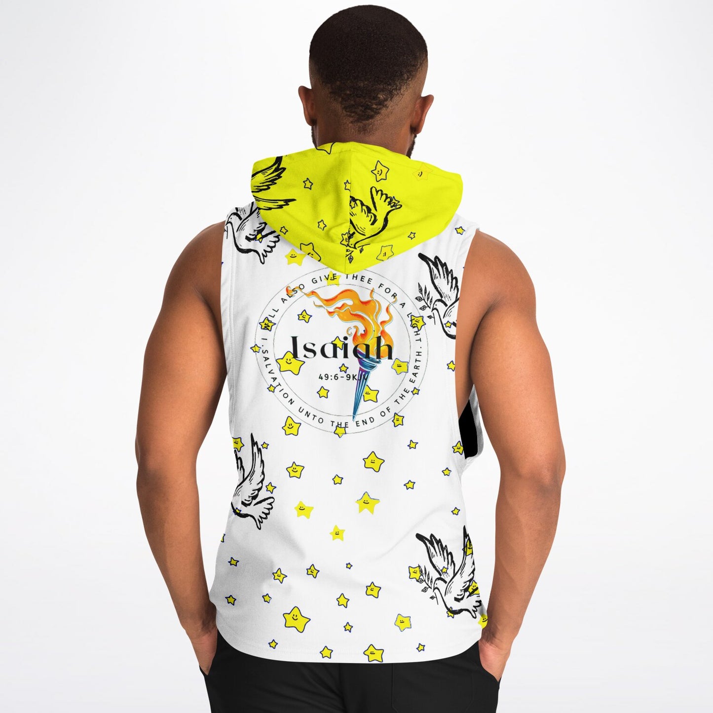 Isaiah Be The Light T-shirt Gift For Him For Her Fashion Drop Armhole White Hoodie