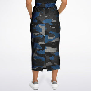 Blue Camo Ahchwath Sister Women's Long Fashion Dress