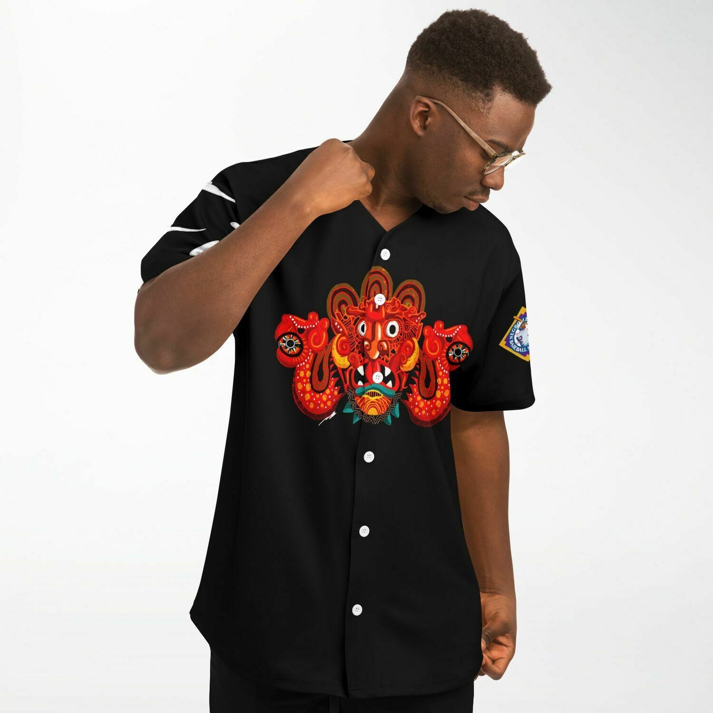 Hebrew Top 10 Baseball Jersey Classic Black