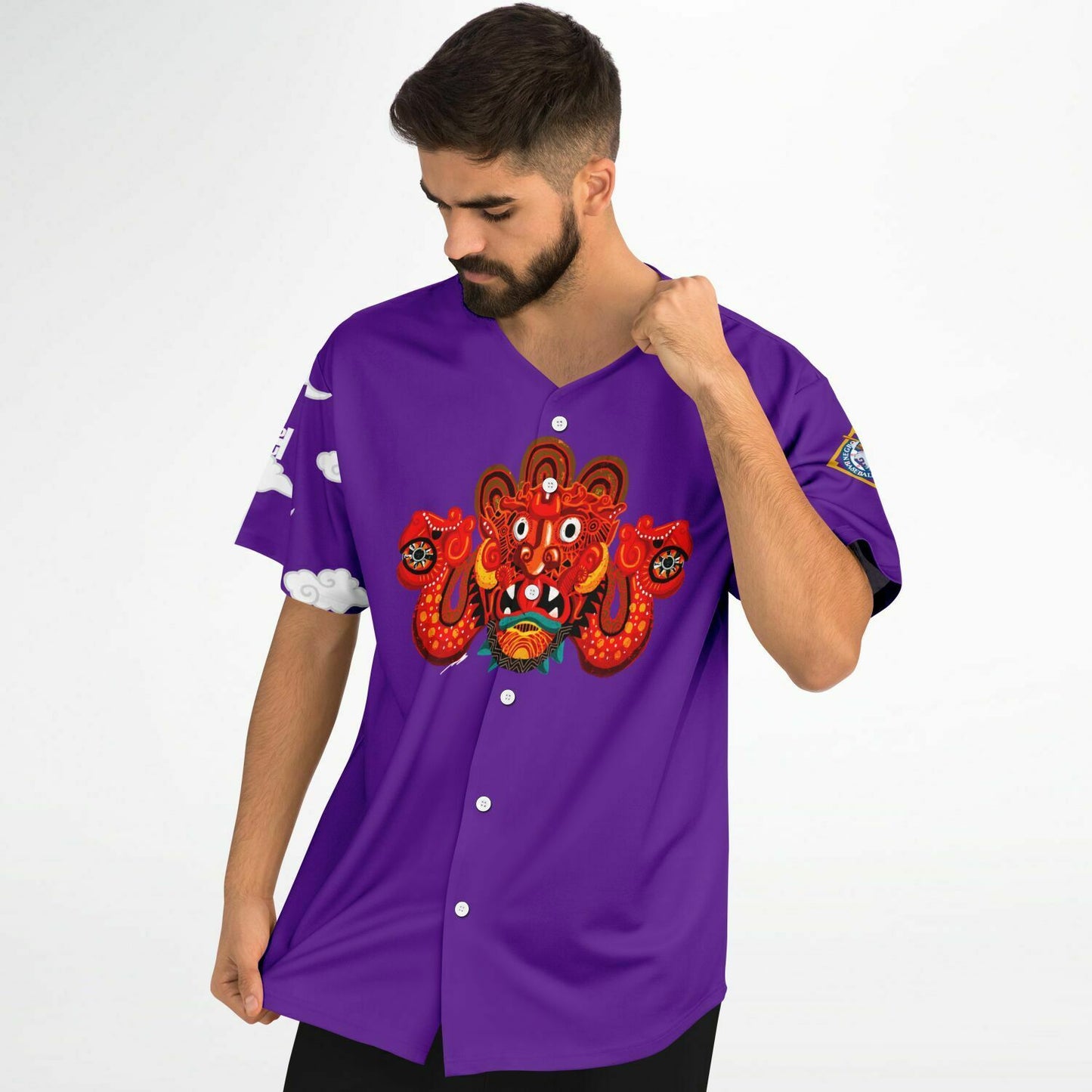 Hebrew Top 10 Baseball Jersey Classic Royal Purple