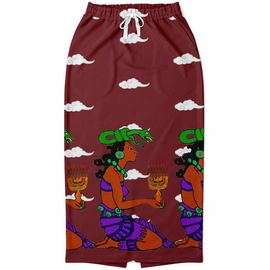 Northern Kingdom Princess Fashion Long Pocket Skirt Wine Red