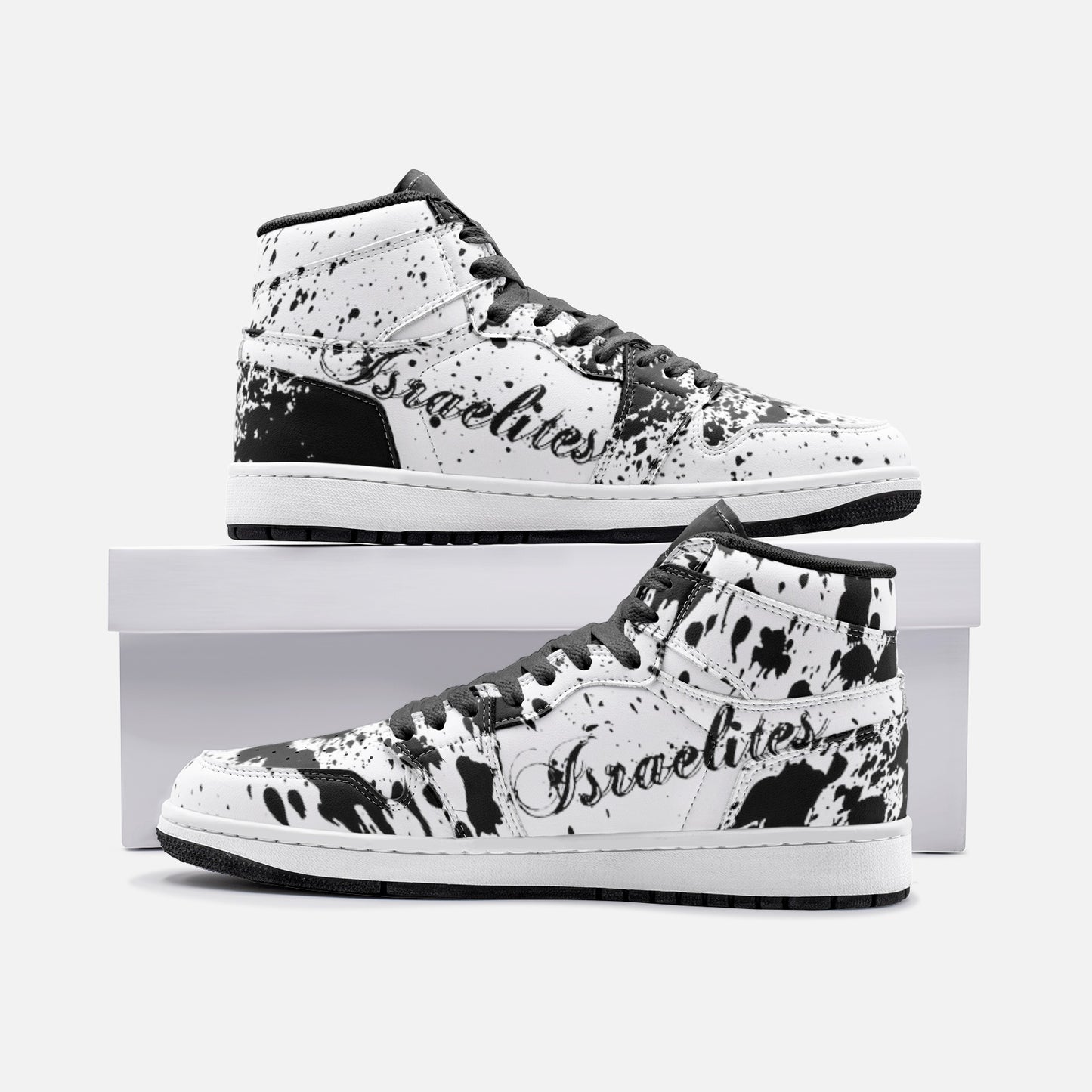 Israelites "SPLATTER" Unisex High Top Leather Sneakers