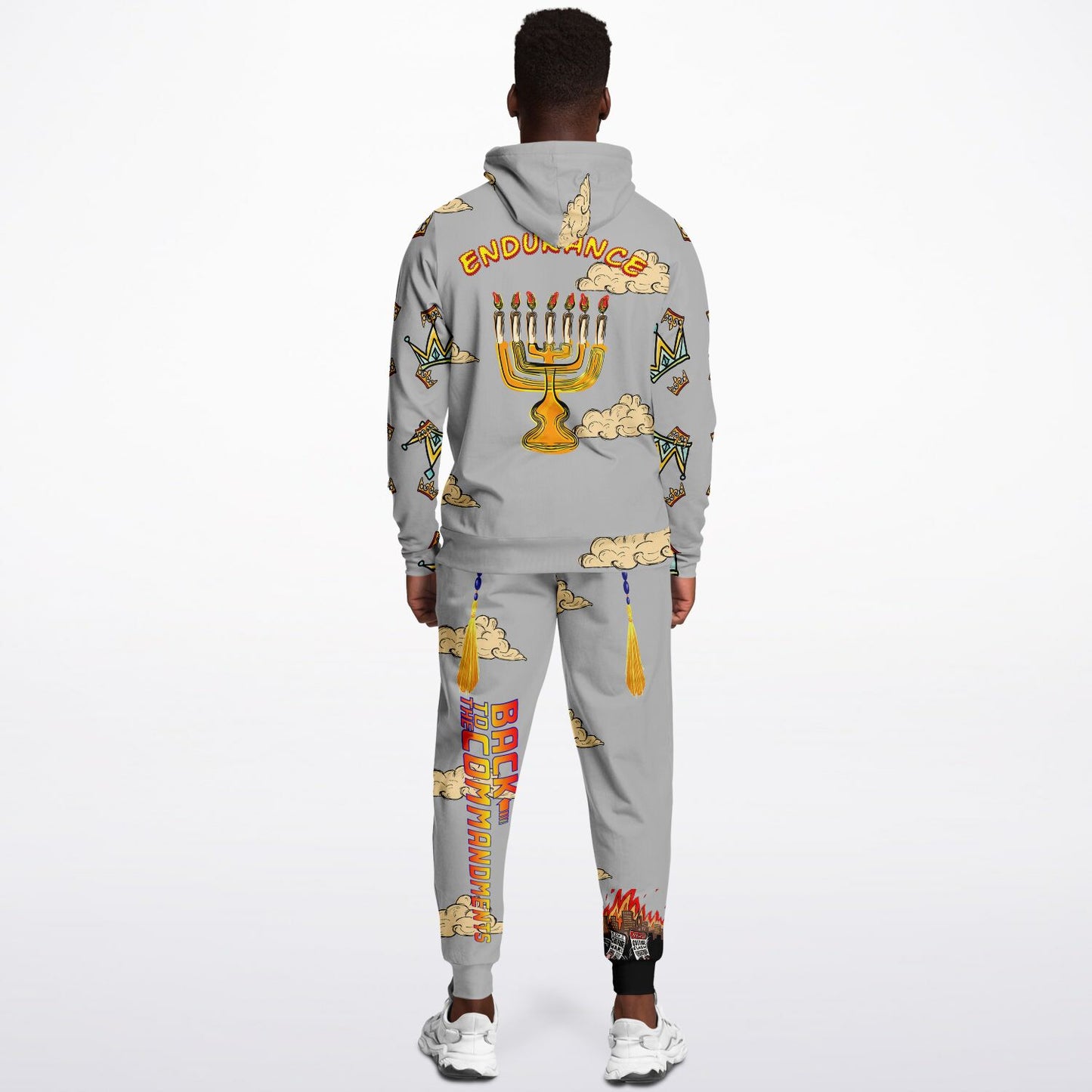 Set Apart Doodle Fashion Hoodie & Jogger Set Grey