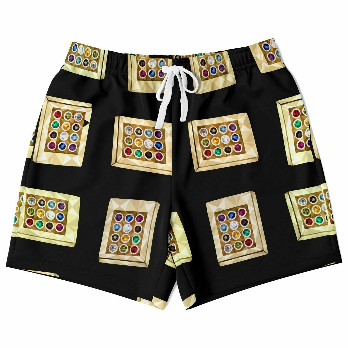 Hebrew Israelite Hoshen Pattern Casual Shorts Black