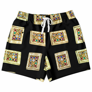 Hebrew Israelite Hoshen Pattern Casual Shorts Black