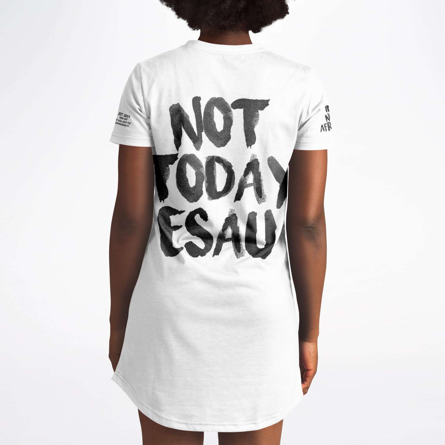 Hebrew Israelite Women's "Not Today Esau" Premium Jersey T-shirt Dress