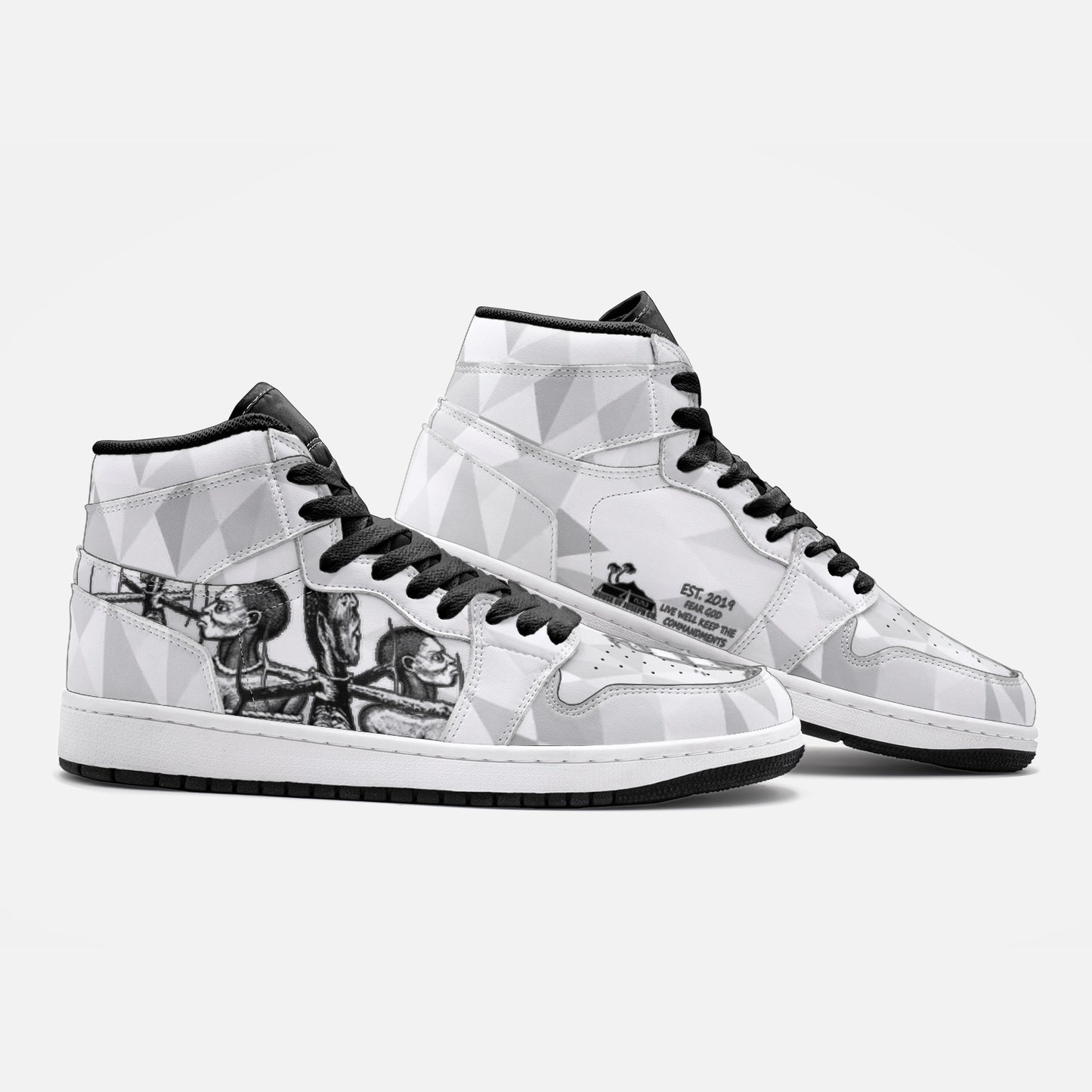 Deuteronomy 28 Unisex High Top Leather Sneaker