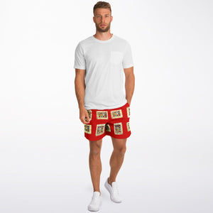 Hebrew Israelite Hoshen Pattern Casual Shorts Red