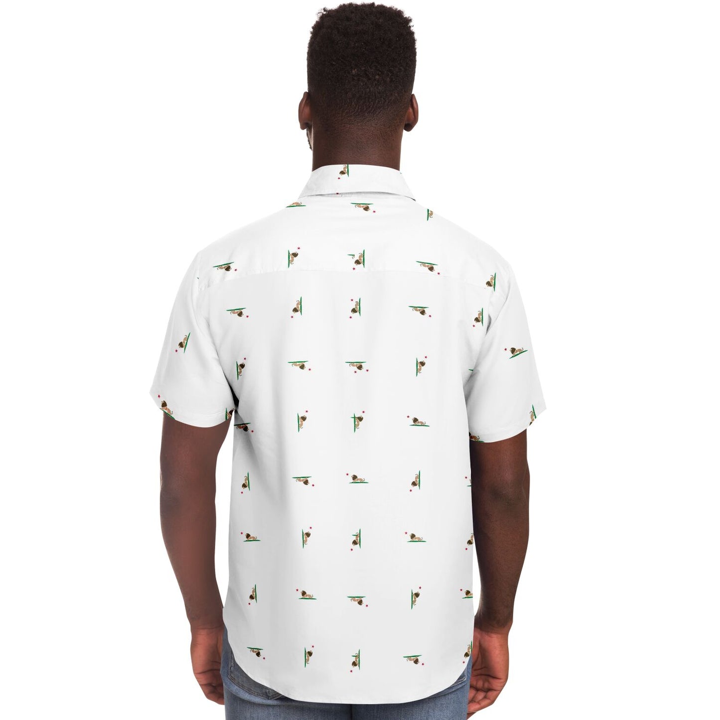 Hebrew Israelite Lion Of Judah Pattern Polo White