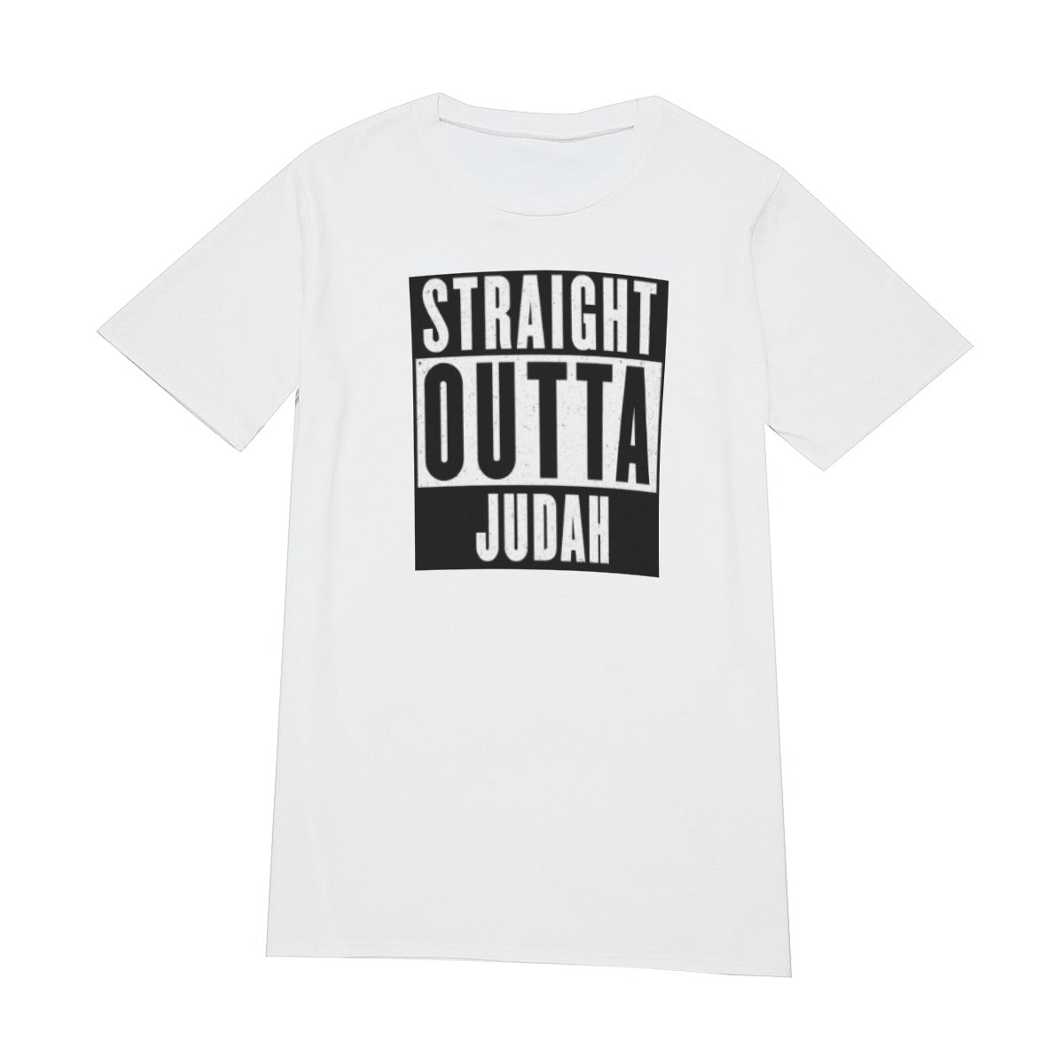 Straight Outta Judah Black Border All-Over Print Men's O-Neck T-Shirt | 190GSM Cotton
