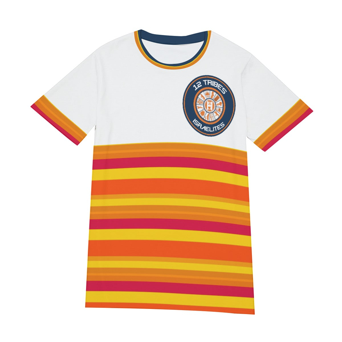 H-Town Official Brand Large Logo White All-Over Print Men's O-Neck T-Shirt | 190GSM Cotton