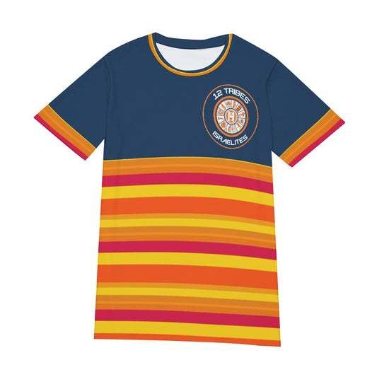 H-Town Official Brand Large Logo Navy Deep All-Over Print Men's O-Neck T-Shirt | 190GSM Cotton