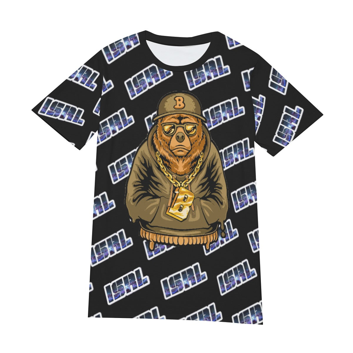 ISRL Brew Drip All-Over Print Men's O-Neck T-Shirt | 190GSM Cotton
