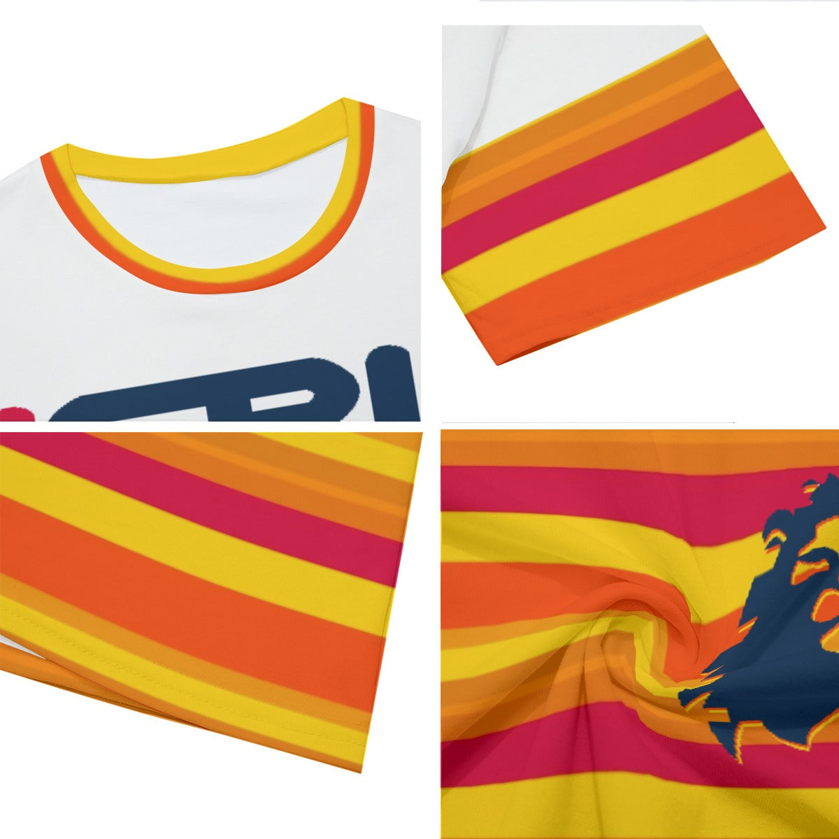 H-Town ISRL White All-Over Print Men's O-Neck T-Shirt | 190GSM Cotton