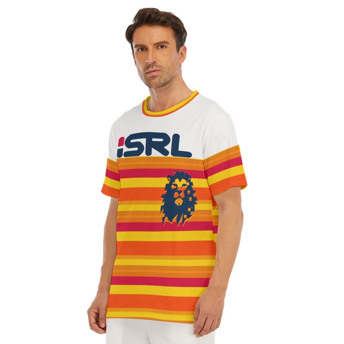 H-Town ISRL White All-Over Print Men's O-Neck T-Shirt | 190GSM Cotton