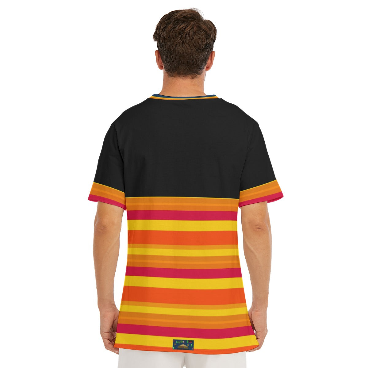 H-Town Official Brand Large Logo Black Kodiac All-Over Print Men's O-Neck T-Shirt | 190GSM Cotton