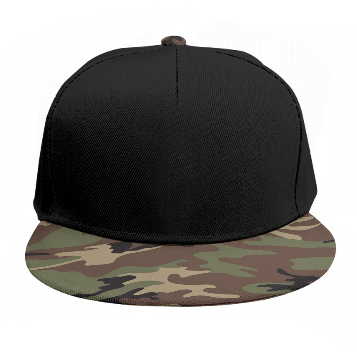 Army Camouflaged Baseball Cap With Flat Brim