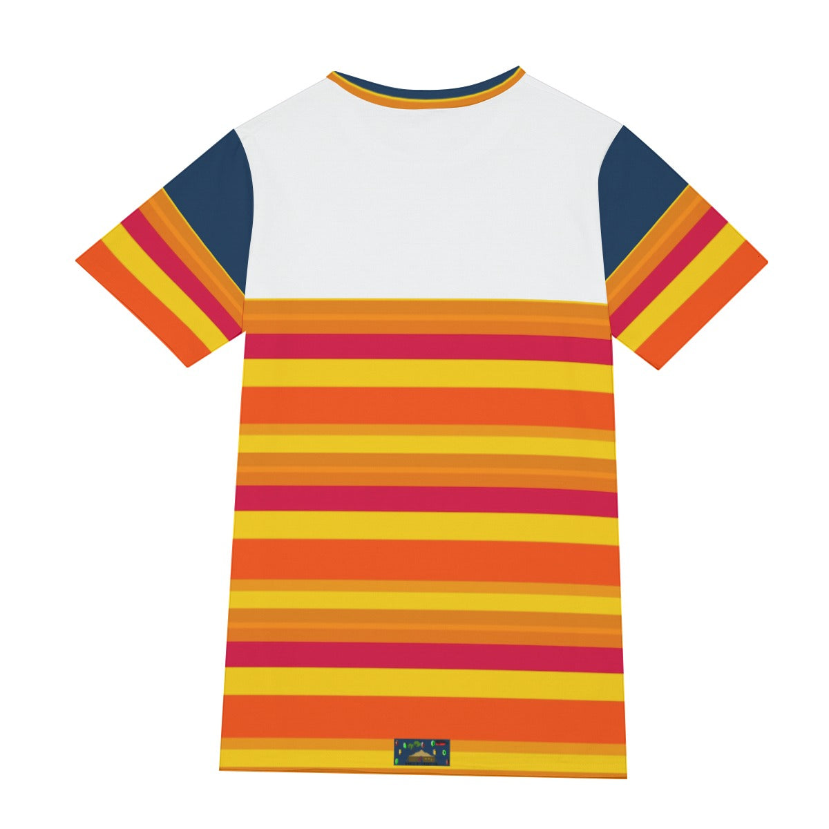 H-Town ISRL Navy Blue All-Over Print Men's O-Neck T-Shirt | 190GSM Cotton