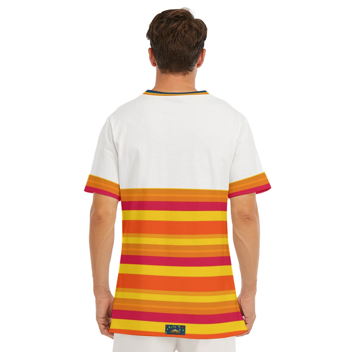 H-Town Official Brand Large Logo White All-Over Print Men's O-Neck T-Shirt | 190GSM Cotton